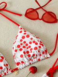 Triangle Halter Thong Bikinis 2026 Women Sexy Printed Swimsuit Floral String Swimwear Female Bathers Bathing Swimming Swim Suit