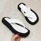 2026 New Arrivals Summer Fashion Black Flip Flops Flat Sandals Women Leisure White Slides Shoes Comfy Walking Beach Footwear