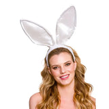 Easter Bunny Girl Cosplay 3-Piece Prop Set - Satin Headband Fluffy Rabbit Tail for Halloween Christmas