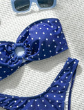 XS - L Polka Dot Bandeau Bikini Women Swimwear Female Swimsuit Two-pieces Bikini Set Brazilian High Cut Bathing Suit Swim Lady