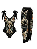 2026 String One Piece Swimsuit & Vent Skirt Padded Sexy Swimwear Women Bathing Suit Female Swimming Summer Beachwear Bodysuit