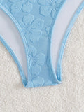 ZTVitality Solid Blue Sexy One Piece 2025 New Padded Bra Halter Swimsuit Women's Swimwear Summer Beachwear Monokini
