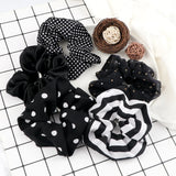 5Pcs/Lot Girl Pink Red Hair Band Accessories Fashion Large Hair Ties Solid Color Elastic Scrunchies For Women Ponytail Hairstyle