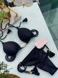 Sexy Braiding rope Bandage Solid Bikini Set Women Swimsuit  Pit strip fabric Triangle Swimwear Bathing Suit Brazilian Biquinis