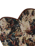 New French retro printed vest women wear fishbone corset with U-neck to gather the palace corset.