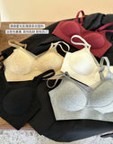Wireless Support Bra Small Breasts, European Style Push Up Bralette, No Underwire No Padding Anti-Sagging Comfort, Autumn Winter