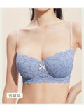 Full Bust French Lace Bralette Wireless Support for Women Plus Size Full Coverage T-Shirt Bra Anti Sagging Comfort MOYISU Sexy