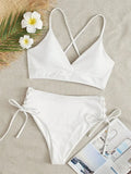 Sexy Bandage High Waist Brazilian Bikinis Sets Swimsuit Swimwear Swimming Suit for Women 2023 New Bikini Mujer Biquinis
