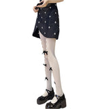 Women Girl Tights Bow-tie Hollow Out Fishnet Stockings Sexy Club Kawaii Gothic Lolita Summer Leggings Hosiery