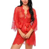 Erotic Underwear Open Crotch Open Bra Lingerie Hollow Deep V Nightdress Sexy Costume Lace Porn Underwear Set