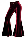 spring and autumn versatile wide-leg pants with metal decoration large size gold velvet wide-leg pants casual pants