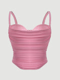 Camisole Tight Corset Sexy Transparent Mesh Patchwork Tube Top Slimming Hot Girl Outerwear Party Crop Top Pure Desire Top C9L1