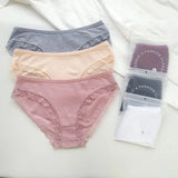 3Pcs/Set Women Lace Briefs Female Underpants Solid Color Pantys M-XL Soft Underwear Sexy Lingerie Intimates Cotton Panties