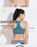 New Sports Bra Women Seamless Gym Jogging Crop Top Female Tops Yoga Fitness Shockproof Vest Sport Bras for Women Sutian Feminino