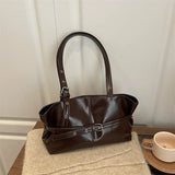 Winter Style Women's Retro Minimalist Tote Shoulder Bag 2025 Autumn Large Capacity Commuting Top-Handle Hand Bags for Women