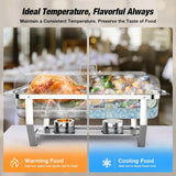 Stainless Steel Buffet Chafing Dish Set With Lids For Catering