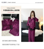 Spring and summer women's pajamas lace sweet cardigan long-sleeved suit home wear