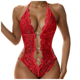 Sexy Bodysuit Lingerie Baby Doll Sheer Women Crotchless Ultra Deep V Porn Sex Suit Underwear Exotic See Through Erotic Costumes