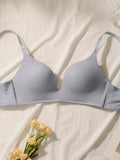 3 pieces of multi-color women's underwire bra comfortable daily underwear solid color women's Lingerie push up bra B6055