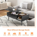 JHK Lift Top Coffee Table With Storage Modern Living Room