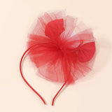 Christmas Sparkle Candy Headband Sweet Tull Mesh Bead Bow Hairbands Cute Candy Hair Hoop For Girls Headwear Hair Accessories