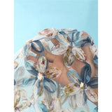 With Sarong Flower Printed Halter Bikini Female Swimsuit Women Swimwear Three-pieces Bikini set Bather Bathing Suit Swim V8321