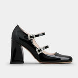 2026 Brand Design Women's Mary Janes Heels Shoes Summer Vintage Black Shoes Sweet Elegant Crystals Rhinestones Lady Pumps