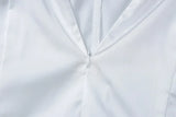 FDYOUI Women's Lace Patchwork White Wedding Party Dresses Sexy Spaghetti Strap Backless Skinny Mini Evening Prom Dress Clubwear