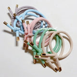 10PCS Women Elastic Hair Rubber Bands High Quality Girls Hair Bands Hair Scrunchies Gold Plated  Hair Accessories Hair Gum/Tie