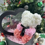 Rose Bear Gift 25cm Artificial Teddy Rose Bear with Box