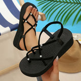 Lightweight Crystal Wedges Rome Sandals Women Plus Size 42 Thick Sole Eva Summer Sandles Woman Non Slip Platform Beach Sandles