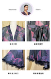 2026 New Women Elegant Butterfly Print Mesh Robe Big Flare Sleeve Lace Up Tassel Fringe High Slit Bathrobe Loungewear