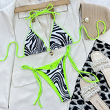 2026 Sexy Bikini Women Zebra Print Triangle Halter Swimwear Swimsuit Bikini Set Bathing Suit Beach Bikini Female Banadores Mujer