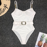 2023 Vintage Swimsuit Women One Piece Ruffle Strap Swimwear Female Push Up Monokini Padded Beach Bathing Suits Black Bodysuits