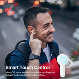 QCY T13 Bluetooth Headphone V5.1 Wireless TWS Earphone Touch Control Earbuds 4 Microphones ENC HD Call Headset Customizing APP
