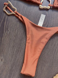 New Sexy Bikini Solid Color Lace-up Split Two-piece Swimsuit for Women