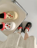 Women Fashion Clogs Indoor Street Slippers Cute DIY Apple Summer Autumn Platform Shoes Soft EVA Female Daily Walking Sandals