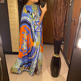 2026 New Colorful Kaftan Tunic Beach Dress Beach Wear Beachwear Beach Cover Up Cover-upsLoose Maxi Dress Female Women V4428