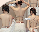 Backless Bra Women Thick Padded Push Up Adhesive Sticky Invisible Bra Small Bust Strapless Convertible Bralette Beach Essential