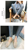 Spring and Autumn Flat Shoes Fashion Leisure Women's Flat Shoes Square Toe Knitting Elastic Comfortable Slip-on Boutique Shoes