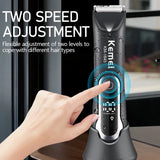 Kemei Groin Hair Trimmer Men Electric Clippers Waterproof  Trimmer for Pubic Body Hair Grooming Kit Ceramic Blade Razor KM-1845