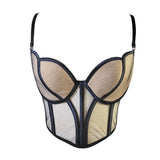 ja-dhāb / mu-thīr Kawaii Voom French Fishbone Bra Set Push up Bustier G-string Large Chest Slimming Anti-Sagging Lingerie Women