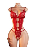 Sexy Lingerie Woman Lace Transparent Underwear Sexua Temptation Teddy Lingerie Deep V Open Bra Hot Dress Crotchless Bodysuits
