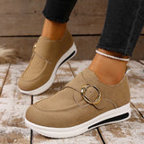 2025 Faux Suede Platform Loafers Women Lightweight Slip On Thick Sole Sneakers Woman Plus Size 43 Comfort Non Slip Casual Shoes