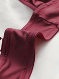 High quality front button without steel ring sexy women's bra red sexy Lingerie thin double layered women's underwear YS3069
