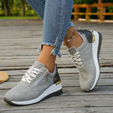 Plus Size 44 Platform Casual Sneakers for Women Lace Up Anti Slip Thick Sole Sport Shoes Woman 2026 Spring Zipper Walking Shoes