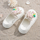 2025 Summer Women Slippers Cute DIY Flower Platform Sandals Casual Indoor Outdoor Clogs Beach Slides Female Home Garden Shoes