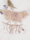 Porn Women Sexy Lingerie Off Shoulder Bralette Strapless Ruffles Bra and Panty Sets Female Transparent Underwear