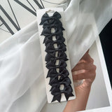 10Pcs/card Grosgrain Ribbon Bows Hair Clips For Girls Small Trailing Bowknots Hairpins Headwear Kids Hair Accessories