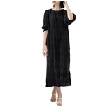 Long Dresses For Women Casual Summer Trendy Boho Style Pleated Cover Up Vestidos Daily Wear High Quality Elegant Maxi Dress